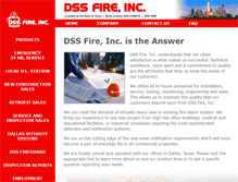 Tablet Screenshot of dssfire.com